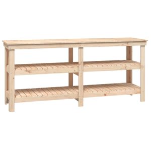 vidaXL Stolik roboczy, 181x50x80 cm, lite drewno sosnowe