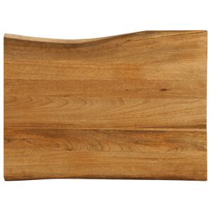 vidaXL Blat stołu, 80x60x3,8 cm, naturalna krawędź, lite drewno mango