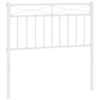 vidaXL Metalowe wymienne wezgłowie, białe, 90 cm