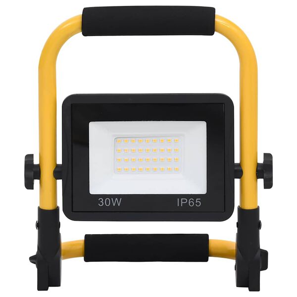 vidaXL Reflektor LED z uchwytem, 30 W, ciepłe białe światło