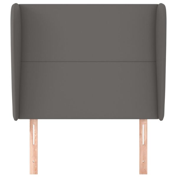 vidaXL Zagł&oacute;wek uszak, szary, 83x23x118/128 cm, sztuczna sk&oacute;ra