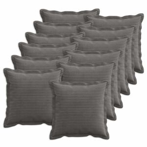 vidaXL Poszewka na poduszkę 12 szt. HOUTEN ciemnoszary 45 x 45 cm