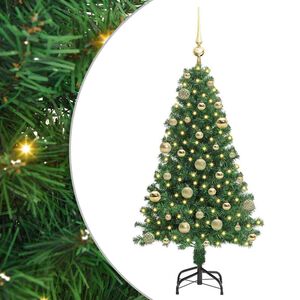 vidaXL Sztuczna choinka z podstawą Zielony 120 cm PVC i Stal i Plastik