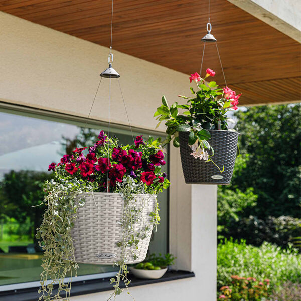 LECHUZA Doniczka wisząca NIDO Cottage 35 ALL-IN-ONE, kolor granitu