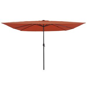 vidaXL Parasolka ogrodowa terakota 295 x 295 x 245 cm Poliester i Stal