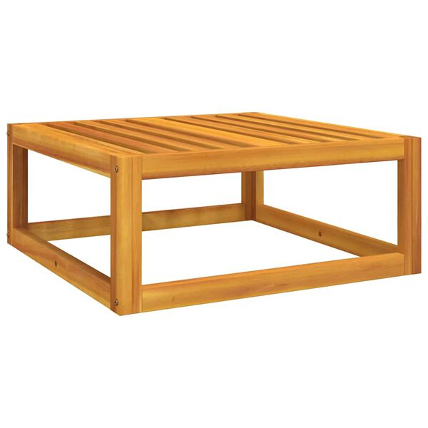 vidaXL Podnóżek ogrodowy z jasnoszarą poduszką, lite drewno akacjowe