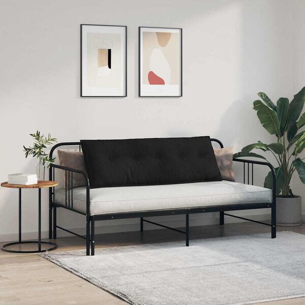 vidaXL Poduszka na plecy Czarny 140 x 19 x 50 cm tkanina