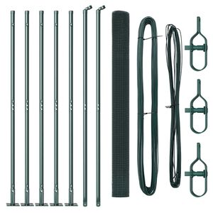 vidaXL Słupek ogrodzeniowy. Zielony 10 x 1,4 m (25 x 25 mm siatka)