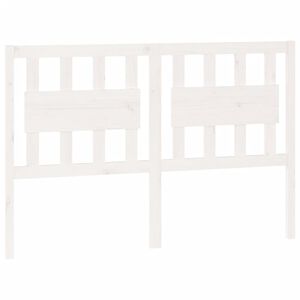 vidaXL Wezgłowie ł&oacute;żka, białe, 145,5x4x100 cm, lite drewno sosnowe