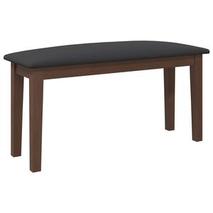 vidaXL Ławka 90 cm Brązowa lite drewno Guma