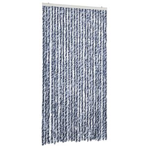 vidaXL Zasłona przeciwko owadom, niebiesko-biała, 100x230 cm, szenil