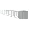 vidaXL Kurnik z wybiegiem, jasnoszary, 110x813x110 cm, stal