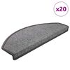 vidaXL Maty na schody 20 szt. 65x24x4 cm Ciemnoszare P&oacute;łokrągłe Duże