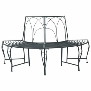vidaXL Ławka Drzewna 4-Liczba miejsc 160 x 80 x 89 cm Stal
