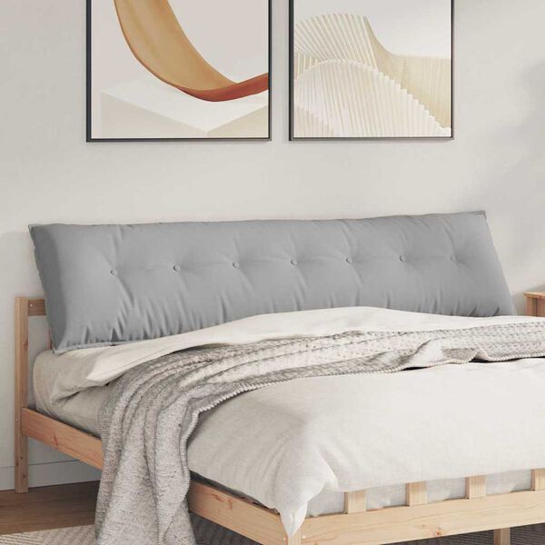 vidaXL Poduszka na plecy Szary chmur 200 x 19 x 50 cm tkanina