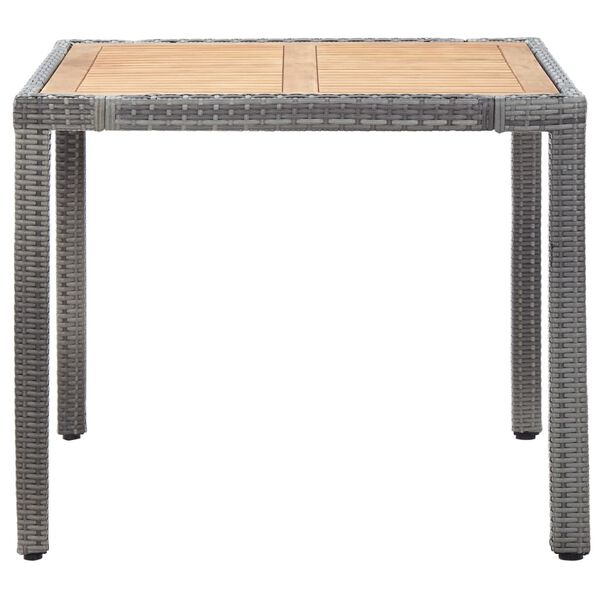 vidaXL 5-cz. zestaw mebli ogrodowych z poduszkami, rattan PE, szary