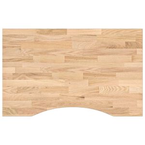 vidaXL Blat biurka, surowe, 80x50x2,5 cm, lite drewno dębowe