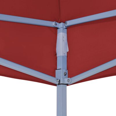 vidaXL Dach namiotu imprezowego, 3 x 3 m, burgund, 270 g/m²