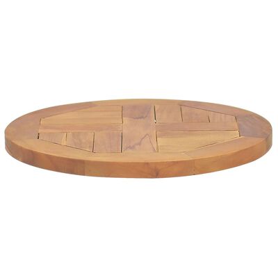 vidaXL Blat stołu, lite drewno tekowe, okrągły, 2,5 cm, 40 cm