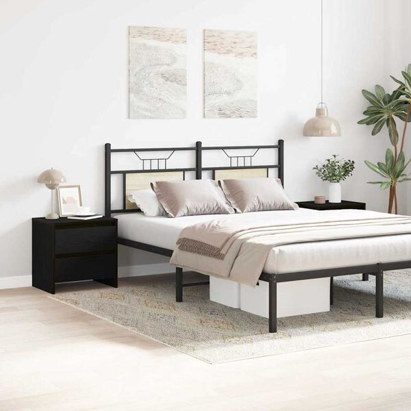 vidaXL Szafka Nocna z szufladą 2 pcs Czarny Dąb 45 x 34 x 44,5 cm