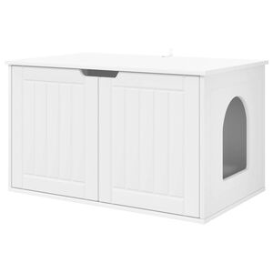vidaXL Koty Dom Biały 85 x 55 x 50,5 cm Drewno inżynieryjne