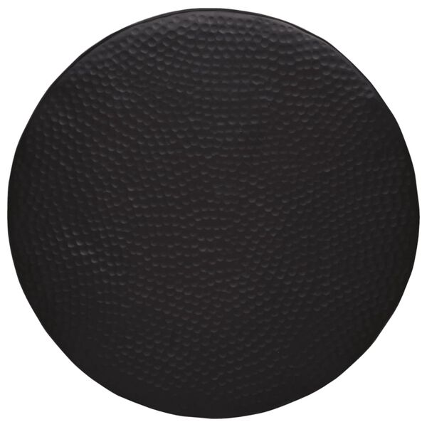 vidaXL Stolik kawowy z młotkowanego aluminium, &Oslash; 50x30 cm, czarny