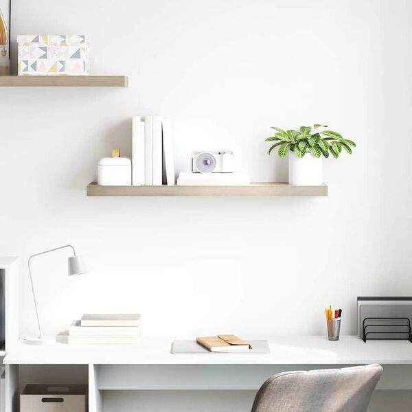 vidaXL P&oacute;łka ścienna, kolor dębowy, 90x23,5x3,8 cm, MDF