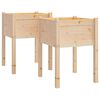 vidaXL Donice ogrodowe, 2 szt., 50x50x70 cm, lite drewno sosnowe