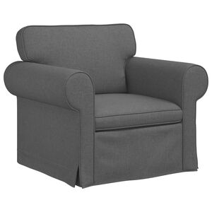 vidaXL Sofa Ciemnoszary 215 x 82 x 80 cm tkanina