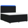 vidaXL Ł&oacute;żko z box spring LED z materacem Czarny 180 x 200 cm tkanina