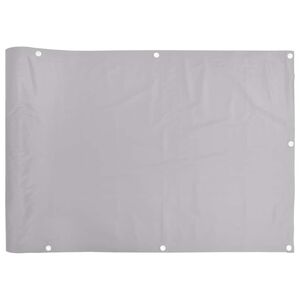 vidaXL Osłona balkonowa, szara, 500x90 cm, PVC