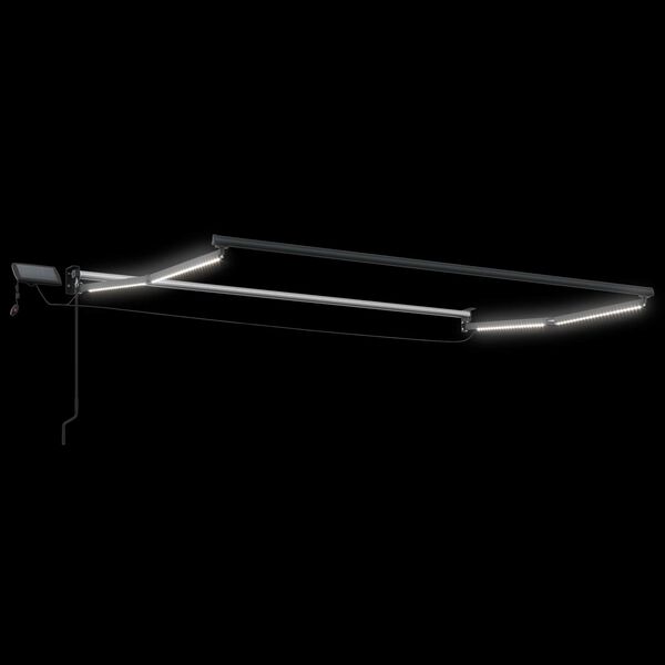 vidaXL Markiza ręczna z LEDami Brązowy 3 x 2,5 m