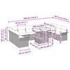 vidaXL Zestaw Sof na Ogr&oacute;d z poduszką 11 pcs Beżowy Polirattan