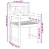 vidaXL Krzesło Ogrodowe 6 pcs 56 x 56 x 90 cm Lite Drewno Akacji