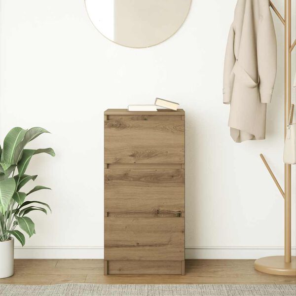 vidaXL Komoda Artisan Dąb 37,5x35x76 cm Drewno klejone