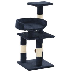vidaXL Drapak dla kota ze słupkami sizalowymi, 65 cm, niebieski