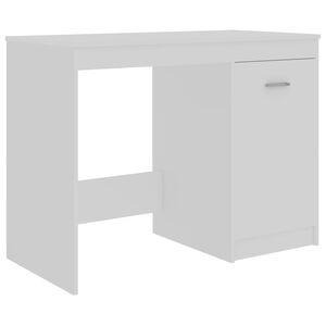 vidaXL Biurko, białe, 100x50x76 cm, materiał drewnopochodny