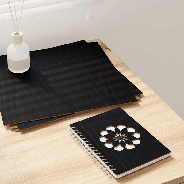 vidaXL Panele dekoracyjne 12 pcs Czarny dąb 30 x 30 x 0.3 cm