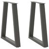 vidaXL Nogi do stołu jadalnego w kształcie litery V 2 szt. Antracyt 50x(72-73,3) cm Stal