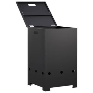vidaXL Obudowa butli gazowej 40 x 40 x 66 cm Stal Czarny