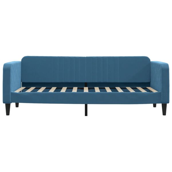 vidaXL Sofa z funkcją spania, niebieska, 80x200 cm, obita aksamitem