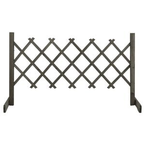 vidaXL Ogrodowy płot kratkowy, szary, 120x60 cm, lite drewno jodłowe