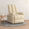 vidaXL Elektryczny fotel masujący, kremowy, tkanina