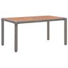 vidaXL St&oacute;ł ogrodowy, 150x90x75 cm, rattan PE i lite drewno akacjowe