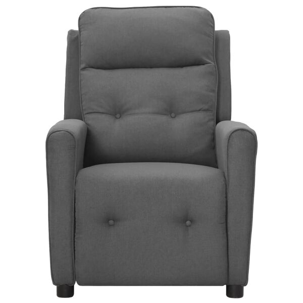 vidaXL Podnoszony fotel masujący, jasnoszary, tkanina