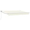 vidaXL Ręczna markiza zwijana Kremowy 2,5 x 2 m Poliester z powłoką PU