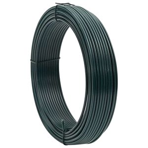 vidaXL Drut do wiązania ogrodzeń Zielony 33 m PVC