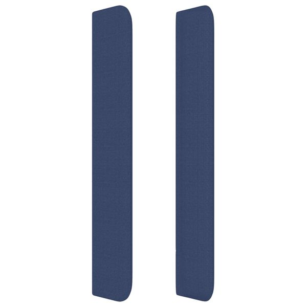 vidaXL Zagł&oacute;wek uszak, niebieski, 93x16x118/128 cm, tkanina