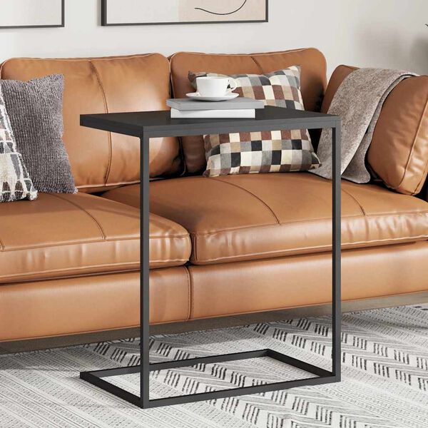 vidaXL Stolik boczny, czarny, 55x35x66 cm, materiał drewnopochodny