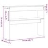 vidaXL Konsola Czarny dąb 80 x 30 x 102 cm Materiał drewnopochodny